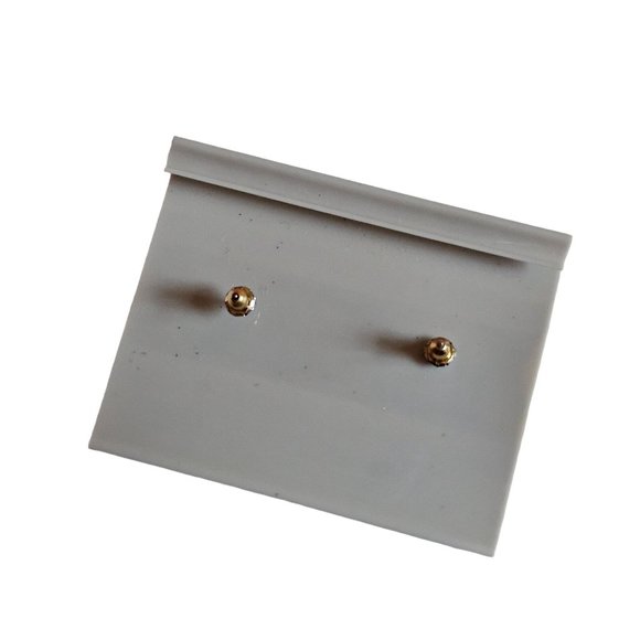 Vintage ALLISON REED Square Pink Gold Tone Shimmer PIERCED EARRINGS New - Picture 6 of 9